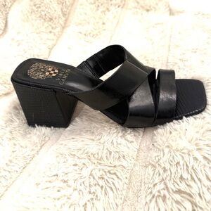 Vince Camuto Black Block Heel Sandals